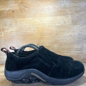 Merrell Jungle Moc SUEDE Mens Size 8.5 Wide Slip On Shoes Clogs Black J63815W